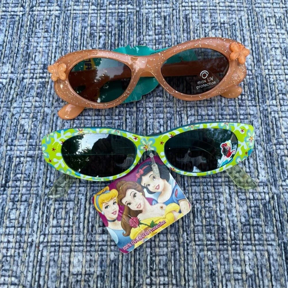 Disney Girl Sunglasses Lot of 2 Eye Wear Kids Sunglasses UV Protection Shades